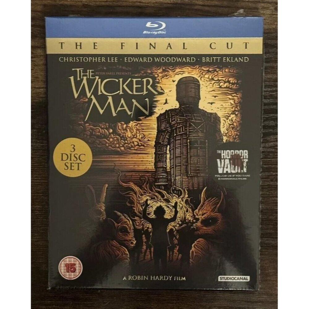 The Wicker Man The Final Cut Bluray Region B w/ Slipcover VERY RARE!!!!!! 3 DISC